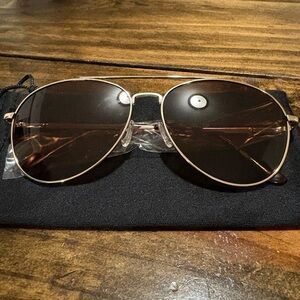 Gold Aviator Sunglasses